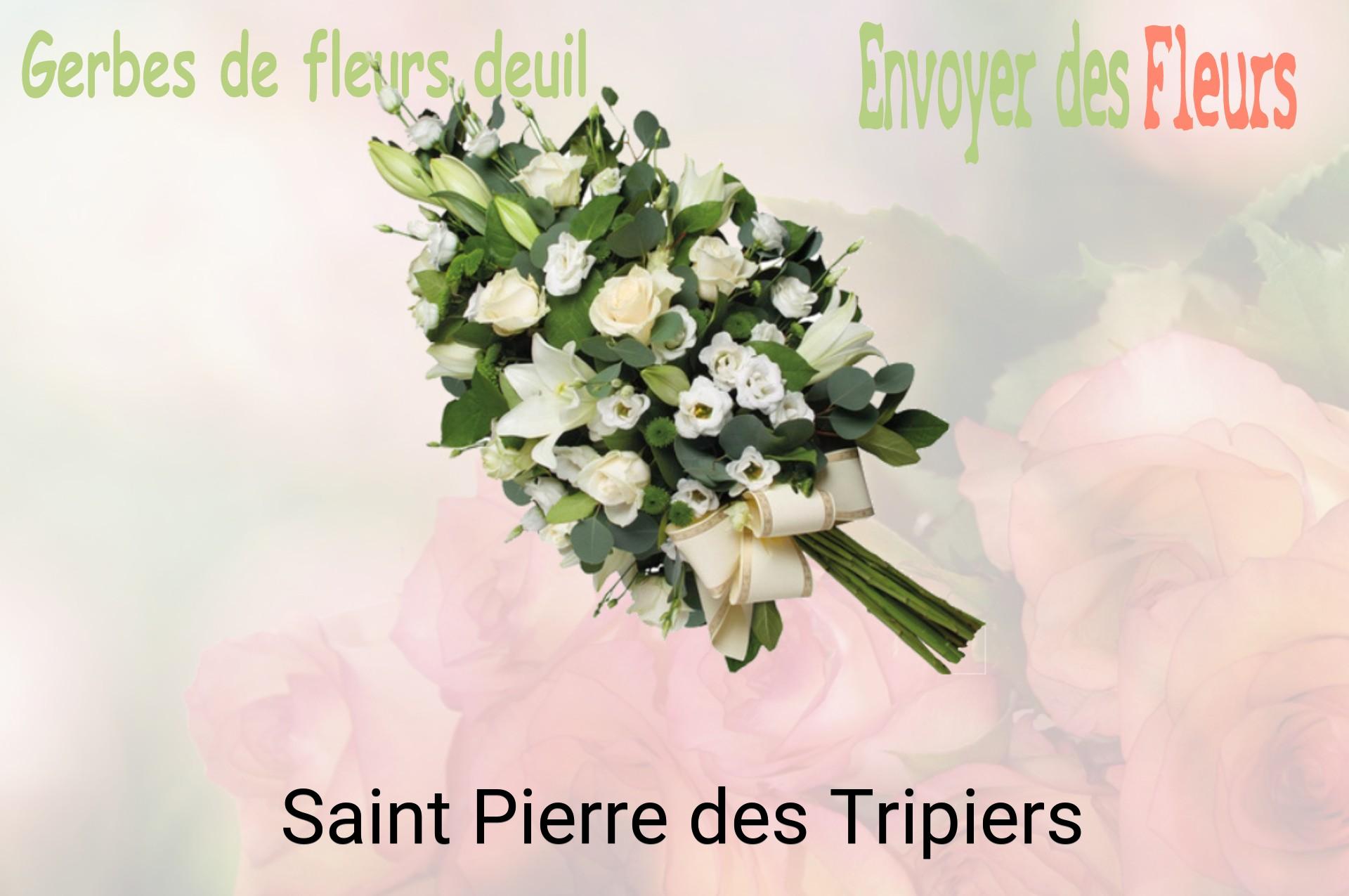 Gerbe de fleurs de deuil livrée à Saint-Pierre-des-Tripiers